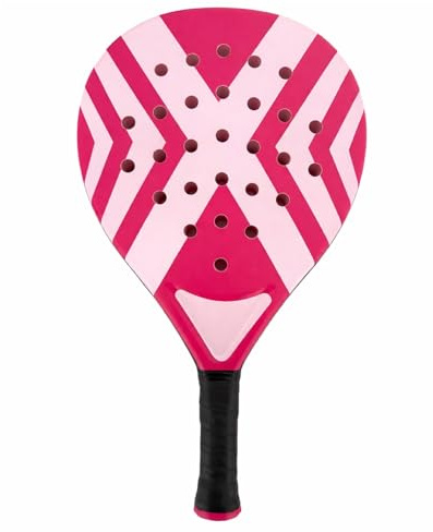 Racchetta da padel professionale per adulti incl. borsa in rete, racchetta da tennis per principianti e avanzati (Rosa)