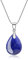 COAI Geschenkideen Damen Halskette 925 Sterling Silber Kette mit Träne der Engel Wassertropfen Anhänger aus Lapislazuli