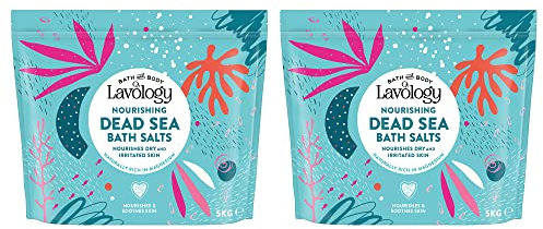 Lavology - Sales de baño del Mar Muerto - 5 kg x 2 - Ingredientes naturales - Nutre la piel seca e irritada