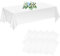 Weiße Tischdecke Einweg-Tischdecken, 10 Stück Weiß Papiertischdecke Rolle, 137 x 274 cm Rechteckige Tische PEVA wasserfeste Tischdecken für Partys Geburtstagsfeier Hochzeit Braut Babypartys