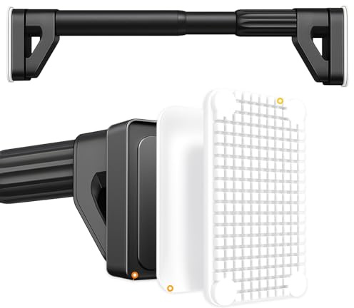 70-490cm Tringle de Rideau de Douche sans perçage pour Salle de Bain, Pole à Rideau de Douche En acier inoxydable, Barre à Rideau Extensible pour Placard, Fenêtre, Séparateur de pièce(Noir,190-260cm)