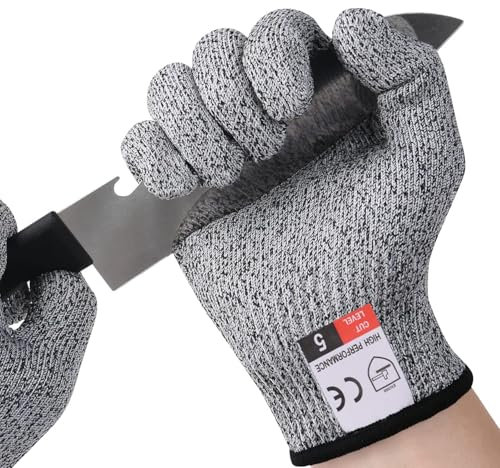 Flintronic Cut Resistant Gloves, XL Adult - Level 5 Protection, Food Grade, Waterproof