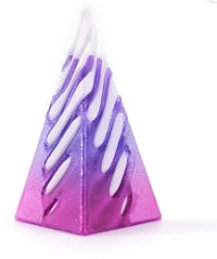 Jouet en Spirale Imprimé en 3D,3PCS Impossible Spiral Cone Pyramid,Sculpture de Passthrough Pyramide,Cadeau Original pour Homme Bureau Gadget Optique Anti-Stress Jouet Spiral-Violet