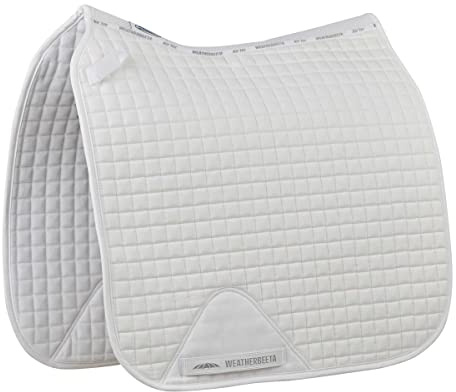 WeatherBeeta Prime Dressage Saddle Pad, White, Full
