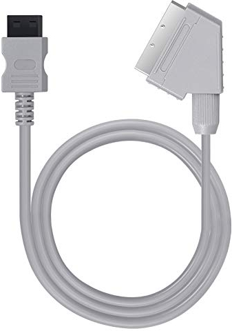 AUTOUTLET 1,8 Mètres de Câble Péritel RVB Réel pour Wii Wii U Remplacement de Câble Péritel RVB Réel pour La Console de Télévision Gris