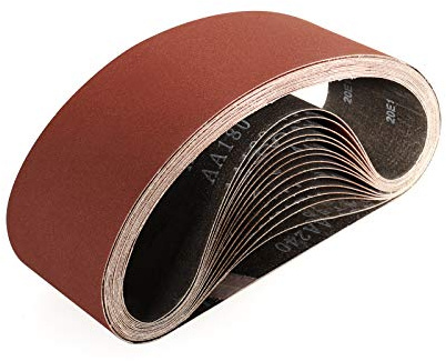 Sruhrak Slipband 3 x 21 tum, 15-pack 75 x 533 mm slipband med 400 korn för bandslipmaskiner