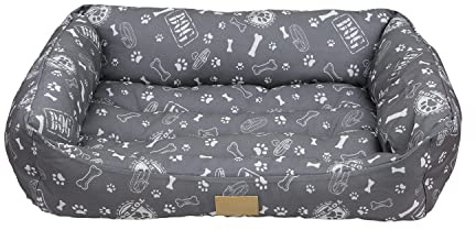 TIENDA EURASIA - Cama de Perro, Cama para Perros Grandes, Medianos y Pequeños, Divertida Cama Perro de Poliester con Interior con Comodas Fibras de Algodon (70 x 50 cm)