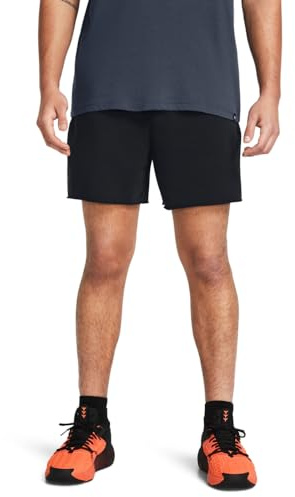 Under Armour Men's Project Rock Terry Shorts, 001 Black, SM