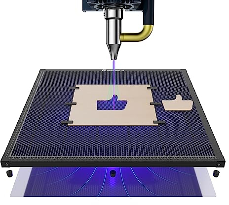 SCULPFUN Table de travail en nid d'abeille H3 600 x 600 mm, panneau de protection en nid d'abeille, gravure pour machine de gravure laser S30 Ultra 11W 22W 33W