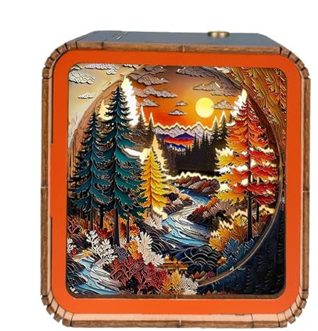 Puzzle Erwachsene LED Licht Holzpuzzle, Holzpuzzle Erwachsene, Holzpuzzles Nachtlicht, Tragbare Kunstlampe, Nachtlicht Aus, Puzzle Spielzeug, Schreibtisch Dekoration