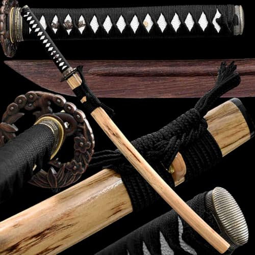 Katana giapponese in palissandro naturale,bokken fatto a mano con fodero,spada da samurai in legno,spada da allenamento in legno per regalo,esposizione,allenamento di kendo,cosplay,oggetti -103 cm