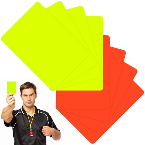 NISENTIA 8 tarjetas de árbitro, tarjeta amarilla y roja de fútbol de árbitro, juego de cartas Schiri, tarjetas de referencia, herramienta de árbitro para partidos de fútbol para la competencia