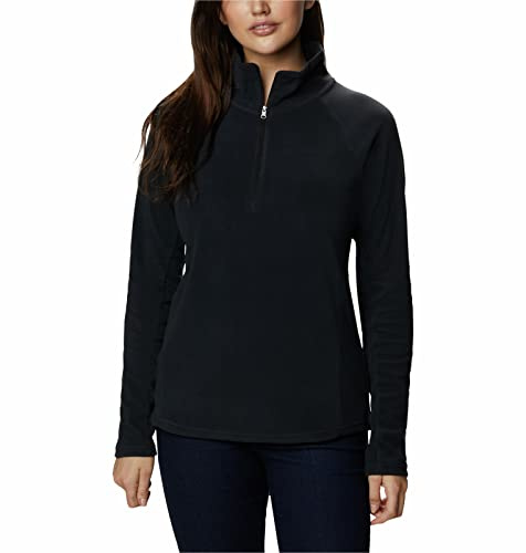 Columbia Women's Glacial 4 Half Zip Fleece Pull Over, BLACK, Size XL