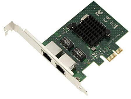 KALEA-INFORMATIQUE Tarjeta Controladora de Red PCIe x1 2 Puertos RJ45 LAN Dual GIGABIT ethernet 10 100 1000Mb 1G Chipset BroadCom BCM5720, Bajo y Alto Perfil