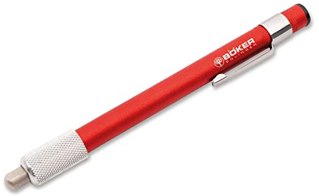 Böker Plus® Diamant Schärf-Stift - kleiner Outdoor Schleif-Stab im Kugelschreiber-Format - Taschen-Wetzstab mit Clip - Pocket Schleifstein für Messer - leichter EDC Mini Messerschärfer für unterwegs