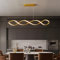 Lampe suspendue à LED lampe suspendue de table à manger lampe suspendue réglable noire avec télécommande lampe suspendue moderne salle à manger salon chambre cuisine lampe de bureau (or, L100cm)