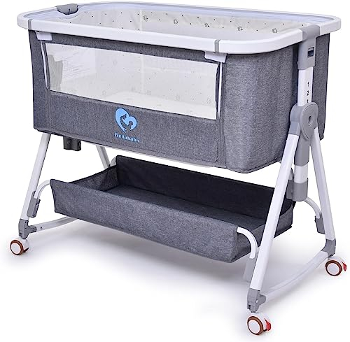 Bellababy Cuna Colecho Bebe, Minicuna Colecho para Dormir Juntos de Forma Segura, con Bolsa de Almacenaje, Fácil de Montar, Cuna Portátil Plegable para Recién Nacidos y Bebés, BLA-1209