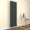 GY Bath Vertical Radiator Anthracite Oval Column Designer 1800x472mm Double Modern Central Heating Rads