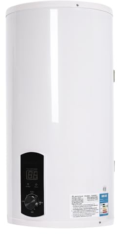 2KW Elektro Warmwasserspeicher 50L/80L/100L ABS Boiler Warmwasserboiler mit LED-Bildschirm, Kalt und Warm Wasserboiler 220V für Badezimmer, senkrecht gehängt(Volumen: 80L, Innenfutter: 50L)