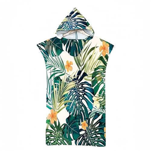 Proumhang Changement Peignoir de Bain Changing Towel, Serviette de Poncho de Surf avec Capuche Serviette de Bain à Capuche Adulte Serviette de Plage Adulte imprimé Taille Unique-Mode 15 75 x 110cm