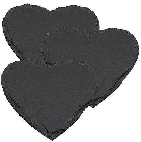 PRETYZOOM 3piezas Plato De Pizarra Plato De Carne Bandeja De Comida Artículos Hogar