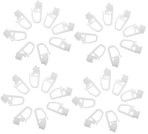 ROMISBABA 50pezzi Ganci Per Binari Per Tende in Plastica Con Ruote Scorrevoli Silenziose e Lisce Per Uso Domestico Accessori Di Ricambio Per Trattamenti Per Finestre