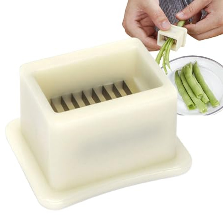 JINGLING Cortador de Judías Verdes | Cortador De Judías Y Quita Hilos En Acero Inoxidable - Accesorio De Cocina Para Preparación De Comidas Con Verduras Para Hogar, Exterior, Camping, Reuniones Y