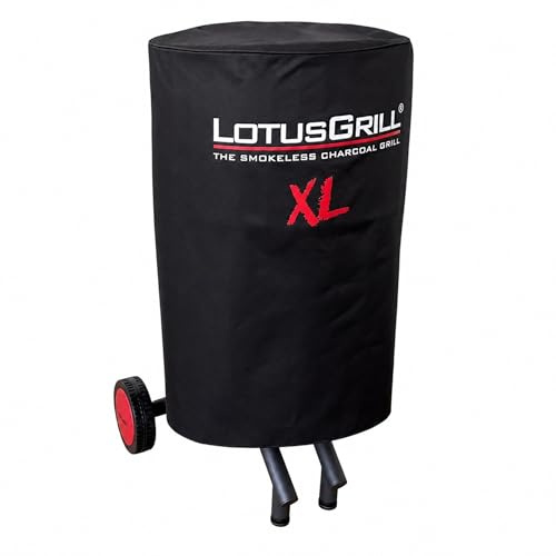 LotusGrill Housse de protection XL G435 - Résistante aux intempéries avec cordon de serrage - Respirante et résistante aux UV - Protection contre la pluie, la neige, le gel, la poussière, le pollen et