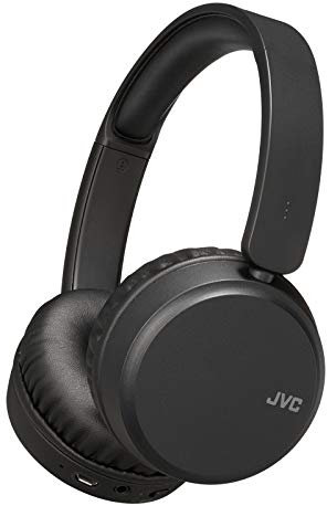 JVC Wireless Bluetooth Foldable Noise Cancelling On Ear Bass Boost Lightweight HA-S65BN Headphones, Black