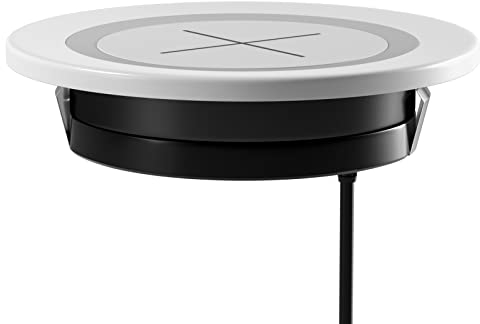 Cargador Inalambrico Rápido,QI Orificio de la Superficie del Escritorio de los Muebles Carga integrada Dispositivos habilitados para Qi 60 mm de diámetro