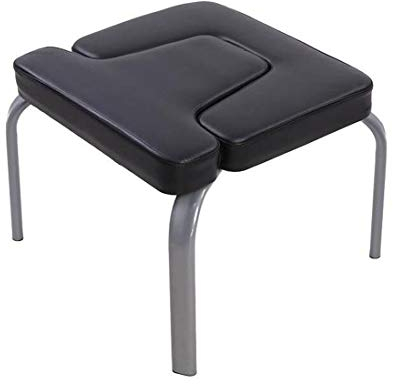 KUANDARYJ Yoga Kopfstandhocker Ergonomische Griffe, Komfortables Polster Kopfstand-Hocker, Yoga hilft Trainingsstuhl Multifunktionale Sportübungsbank Fitnessgeräte, Black