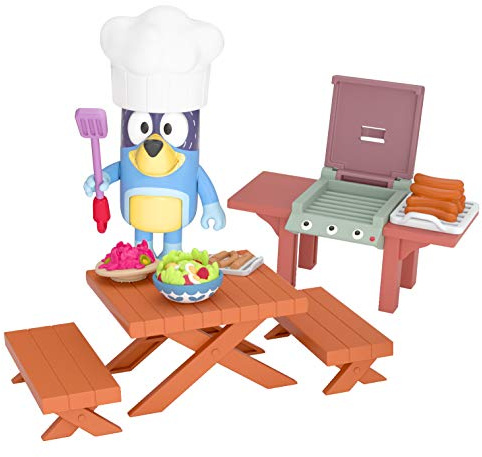BlueY Set de Jeu Le Barbecue de Bandit avec Figurine Bandit articulée Accessoires de Jeu