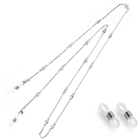 Eli-time Brillenkette für Frauen Transparenter Zirkon Sonnenbrillenkette/Brillenhalter/Brillenhalskabel