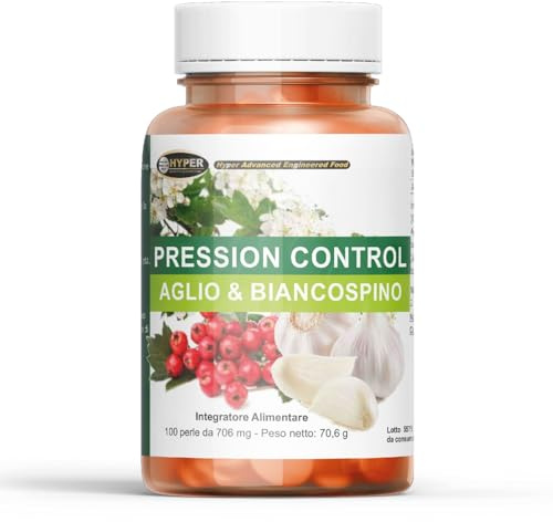 Hyper Pression Control Olio 100 Softeg - Integratore Colesterolo e Pressione con Aglio e Biancospino - Regola la Pressione Arteriosa con Ingredienti Naturali - Prodotto in Italia