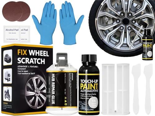 ZLXFT fälgar reparationssats, aluminiumfälgar reparationssats, aluminiumfälgar färg, däckreparationssats silver, fälgreparationsset aluminium silver, hjulreparationslim fälgar färg, silvergrå
