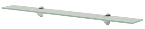 Tomostar Étagère Murale en Verre Trempé, Étagère de Douche Tablette de Salle de Bain Murale 80x10 cm 8 mm