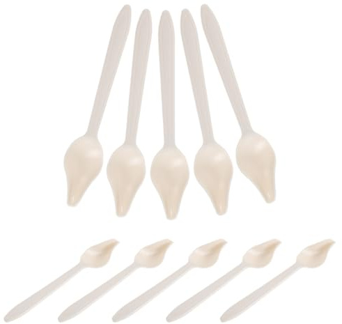 HAPINARY 10 Pièces Lot de 10 Cuillères d'alimentation Manuelle pour Perroquets et Oisillons, Plastique Robuste, Embout Fin pour Nourrir Les Oiseaux, Accessoires Précis pour Nourriture