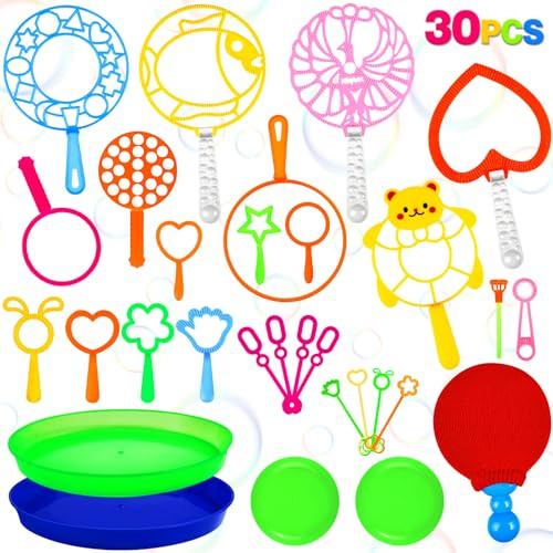 30Pcs bubbles for kids bubble wands for Summer Outdoor Games Activities