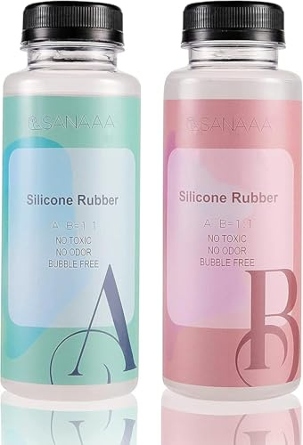 SANAAA Kit per la realizzazione di stampi in silicone - Gomma siliconica liquida traslucida per stampi in resina, stampi in silicone, stampi per lavorazione manuale (1000g)