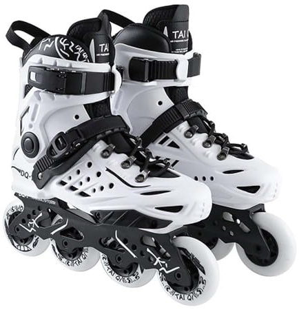YYW Patines en línea, para hombre y mujer, patines profesionales, fitness, patines en línea para adultos y principiantes (2-blanco, 37)