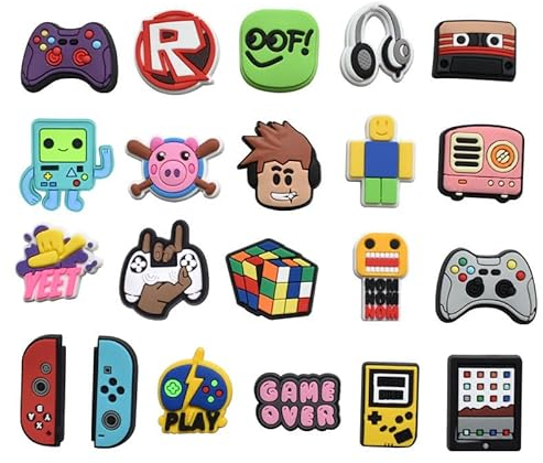 RAROUYI Schuh Anstecker, 21 Stücke Schuhanstecker Schuh Charms Schuhschmuck Schuhanhänger Pin Shoe Charms, Cartoon -Schuhe Dekoration, Mädchen, Jungen, Kinder, Frauen, Erwachsene