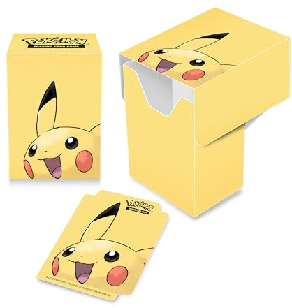 Ultra Pro - Deck Box edizione Pikachu 2025, conserva e protegge 75 carte Pokémon, doppia custodia e carte di dimensioni standard, coperchio autobloccante, divisore per mazzi