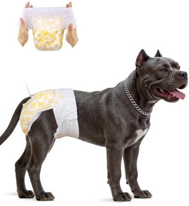 Flying Paws Disposable Dog Nappies Female, Pull-Up XL-30(34-54cm) | 360 Stretchy Waistband, For in Heat, Period, Incontinence, Training