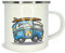 BUDEFUL Tasse en émail 300 ml – Design unique et cool de camping-car – Tasse de camping en plein air avec joie de bourgeon et art inspiré des aventures de voyage en voiture