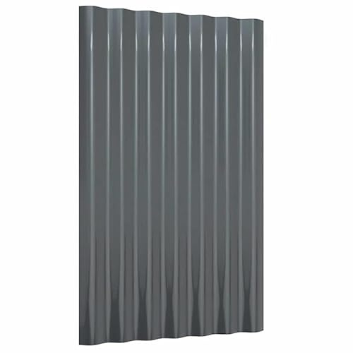 Takpaneler 12 st galvaniserat stål antracit 60 x 36 cm – hållbar och väderbeständig för tak, garage och skjul – enkel montering och optimalt skydd