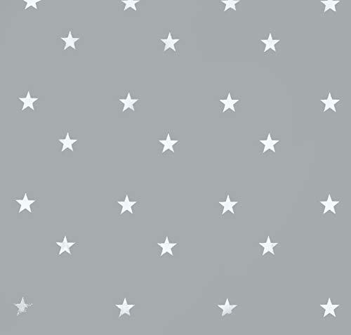 Home Direct Large Rectangular Oilcloth PVC Wipe Clean Tablecloth Table Cover 140cm x 240cm 55x94 Stars Grey Light