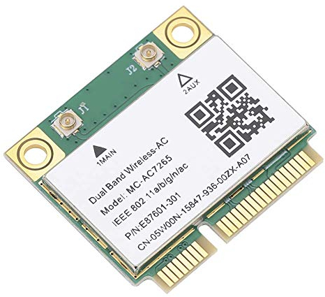MC-AC7265 Carte Mini PCI-E 802.11a/b/g/n/AC Gigabit Double Bande Bluetooth 4.2 Carte réseau sans Fil 1200M 2.4/5G Mini PCI-E Carte réseau Demi-Hauteur pour win7/win 8/Win 10