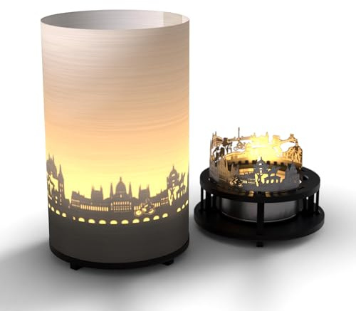Budapest Premium presentbox: Silhuett och skyline motivljus för magiskt skuggspel, souvenir för Budapest fans