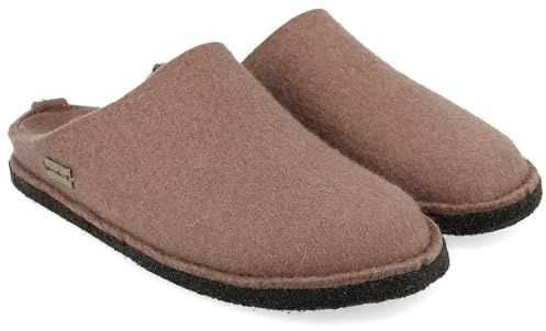 HAFLINGER Soft Felt Slipper Unisex Grey (Taupe 280) EU 40