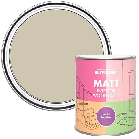 Rust-Oleum Green Interior Wood Paint in Matt Finish - Silver Sage 750ml